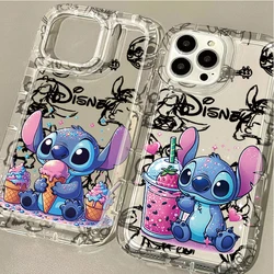 Disney Lovely Stitch Case for Samsung Galaxy S24 Ultra S23 S22 S21 FE S20 Plus Note 20 10 Pro A34 A54 A33 A53 Clear Protective