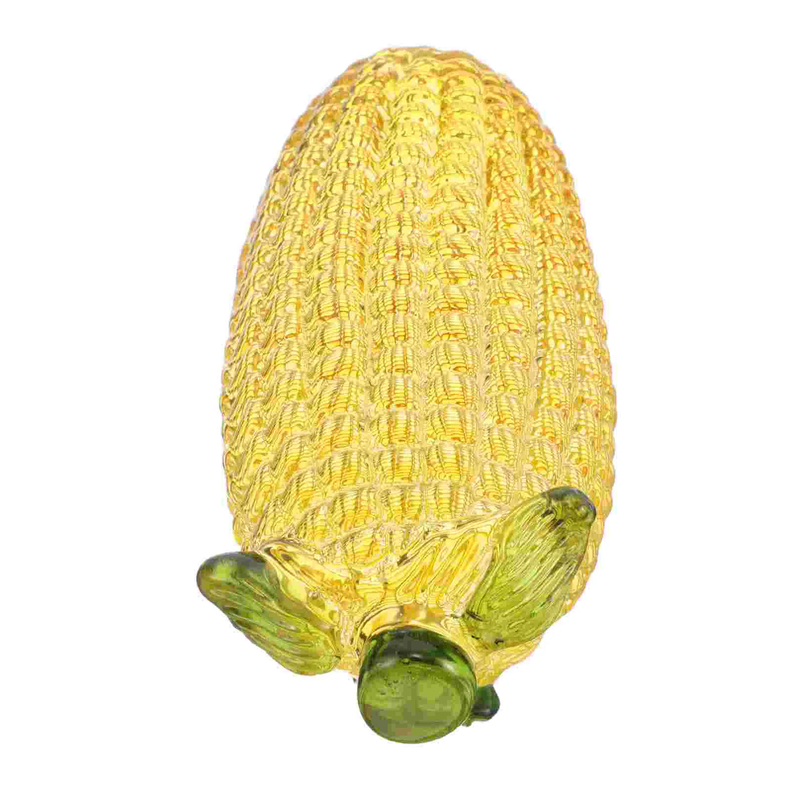 Crystal Corn naments Realistic Transparent Design Home Decorations Vegetable Statue Glass Paperweight Unique Gifts