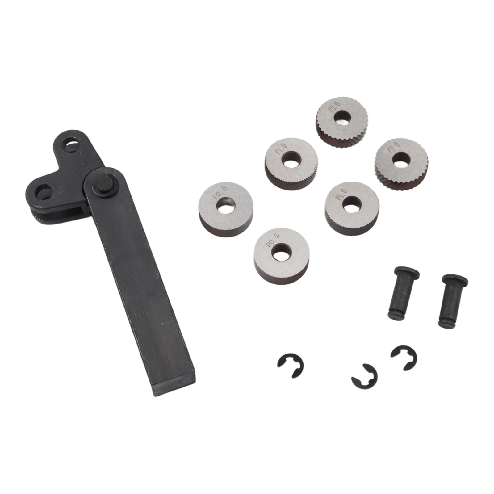 

Набор из 6 сетчатых накатных роликов с держателем для токарного станка для металлообработки, размеры 0,5, 1,0, 2,0 мм