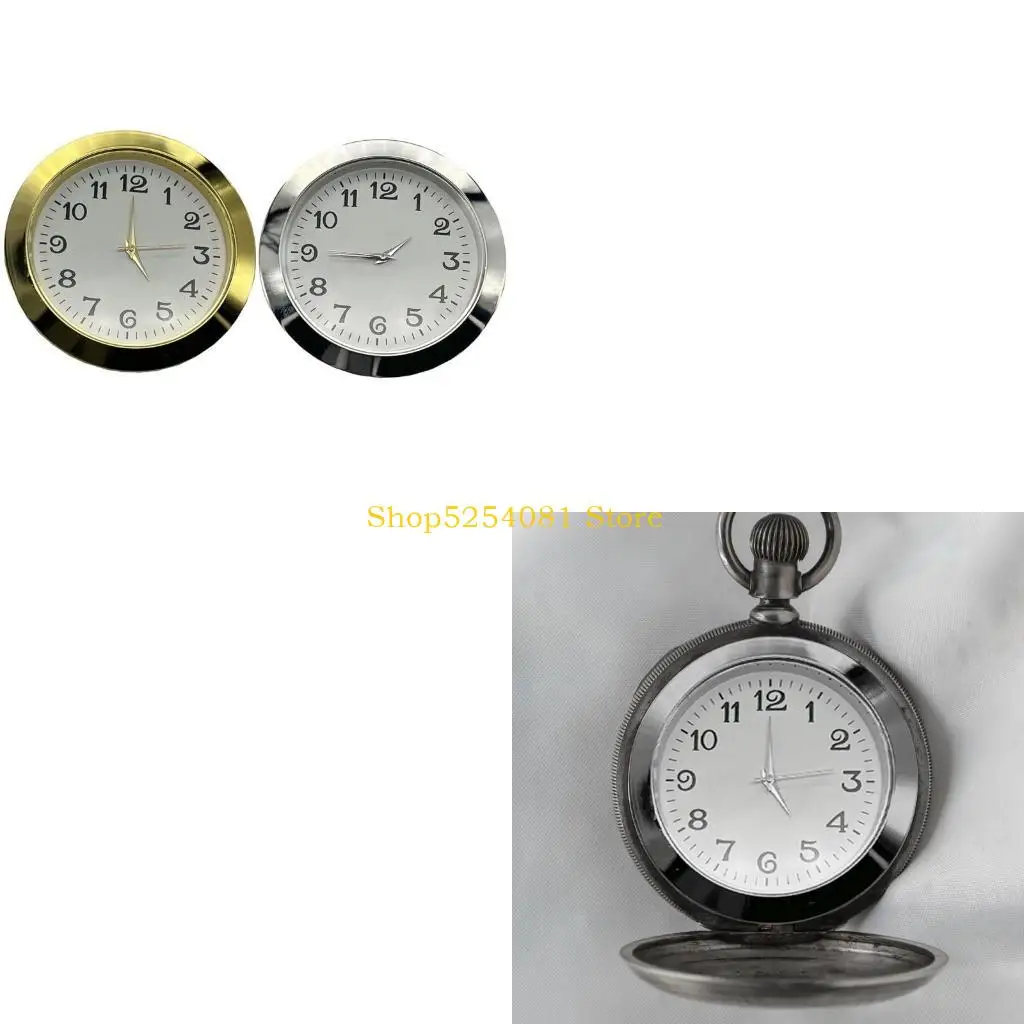 AXYC 2-1/8Inch Clock Insert Craft Watch Head With Arabic Numeral For Enhances Luxuriously Appeal for Collector Enthusiasts