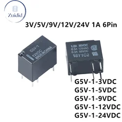 5/1pcs Signal Relays G5V-1-3VDC G5V-1-5VDC G5V-1-9VDC G5V-1-12VDC G5V-1-24VDC DC 3V/5V/9V/12V/24V G5V-1 5VDC 12VDC 1A 6Pin Relay