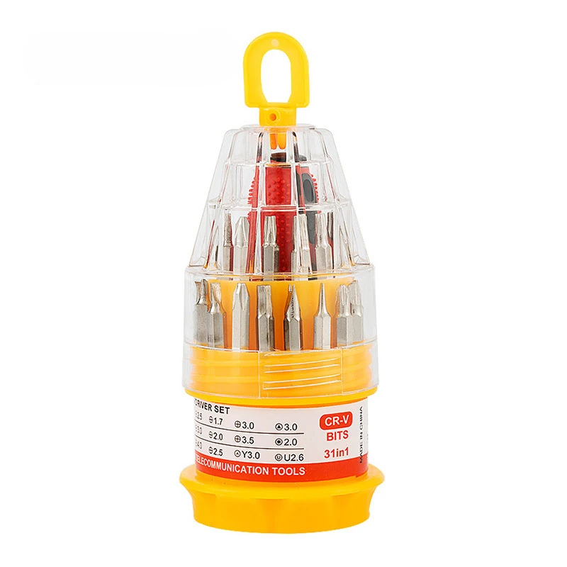 

31PC Pagoda Type Universal Screwdriver Multitool Set Manual Combination Maintenance Driver Screw Batch Mobile Phone Repair