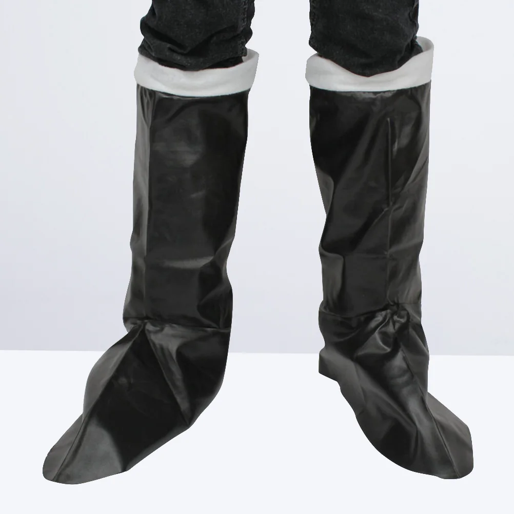 

Kids Pu Artificial Knee-High Boots Covers Christmas Costume Performance 10-13 Years Old Christmas Props Cosplay Shoe