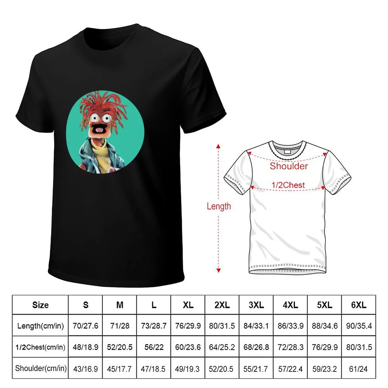 Pepe The King Prawn T-Shirt Simple Solid Color Crew Neck Tee