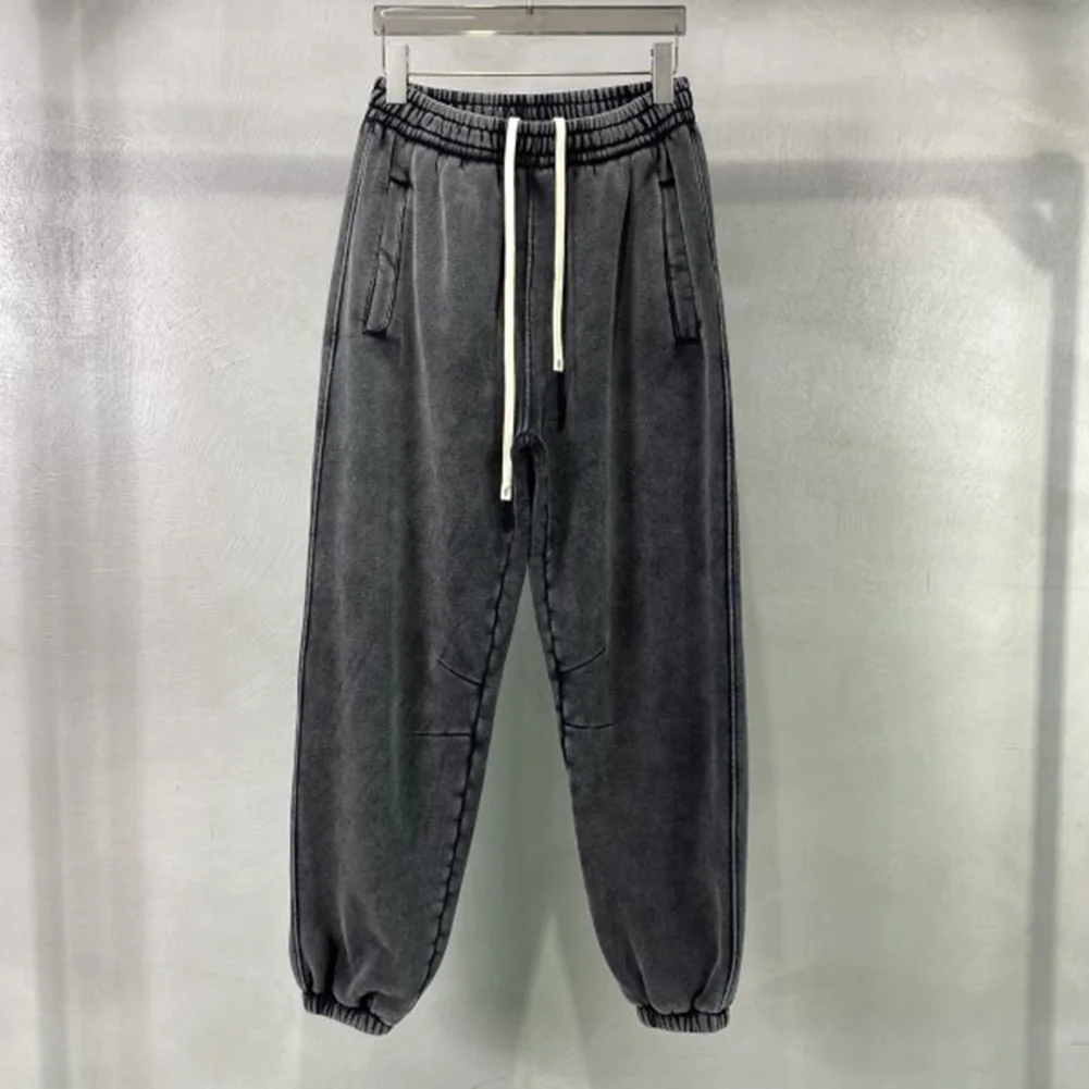 

Men And Women Plus Velvet Batik Washed Sweatpants Comfortable Elastic Hip Hop Unisex Casual Fashion Pants