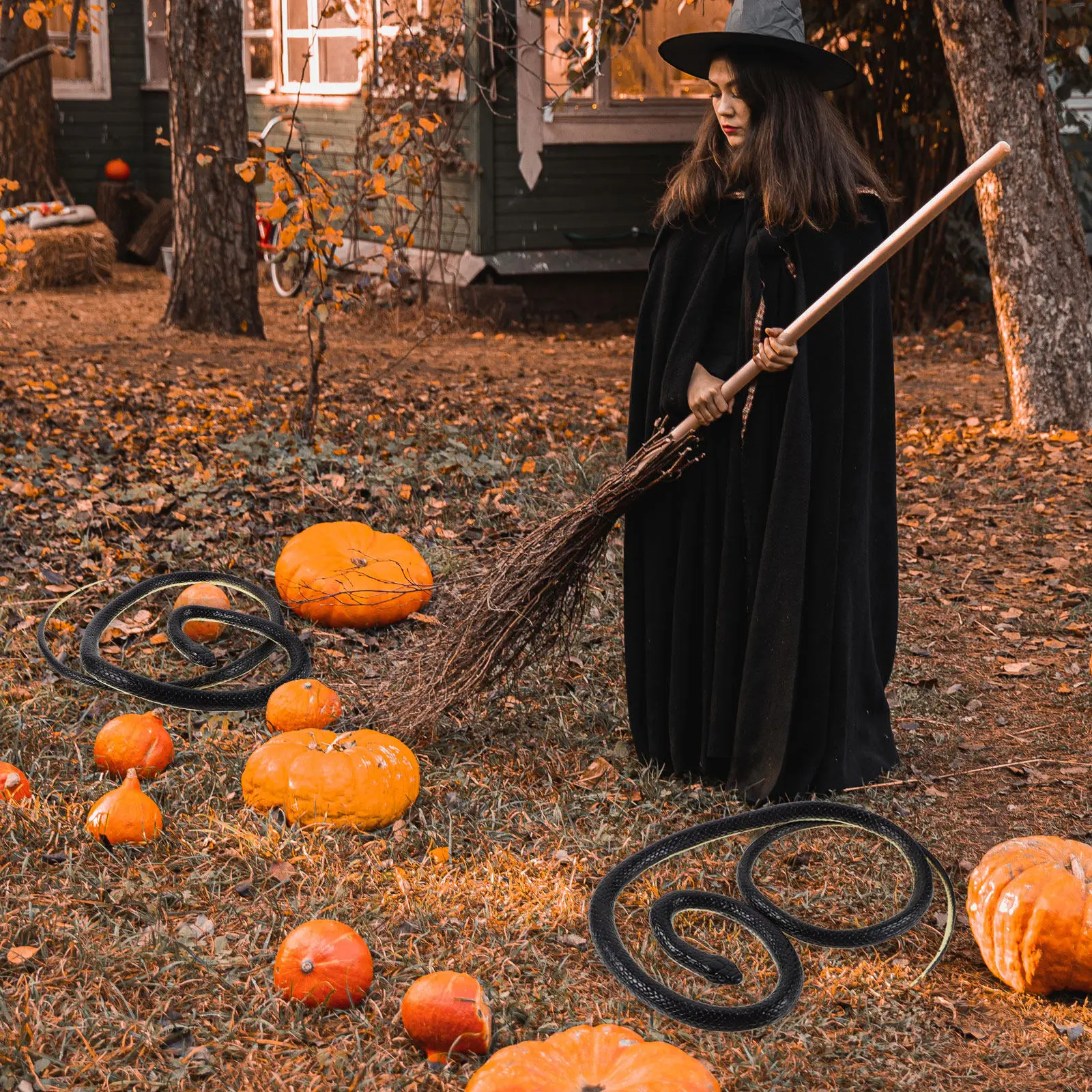 

1 шт. Реалистичная пластиковая змея для розыгрышей, забавный подарок, реквизит для театральных постановок, отпугивание садовых вредителей, обучающий инструмент