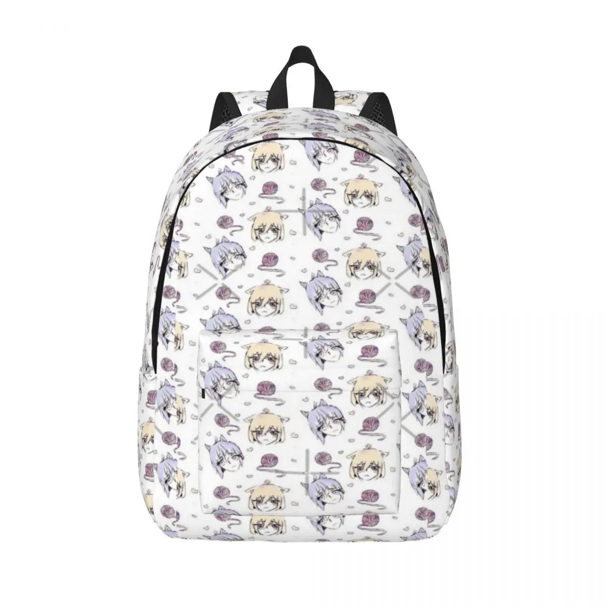 

Catgirl Pattern Simple and Stylish Backpack Canvas Backpack Travel backpack