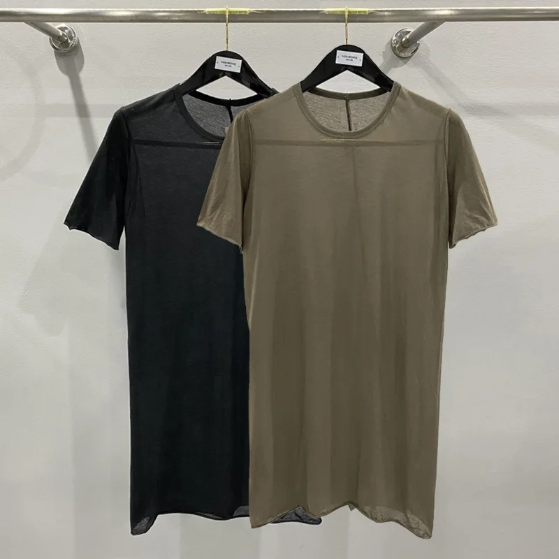 

High Street Men's Fashion Casual Solid-Color T-shirt Male Casual Fashion T-shirts Y2k Clothes Men's Clothing