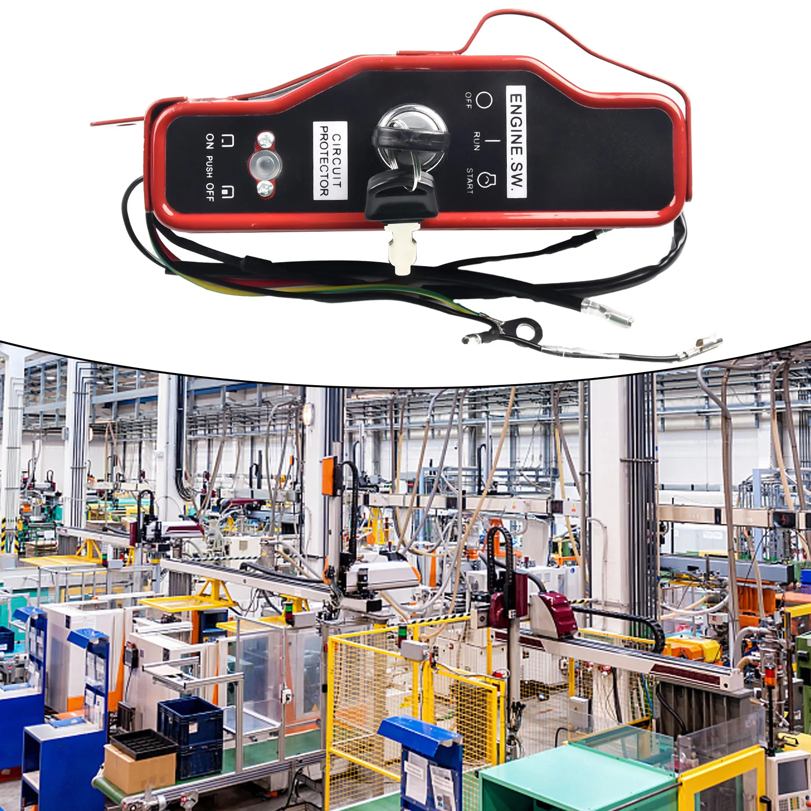 Iron Made Electric Key Box With Two Keys Suitable For Agricultural Equipment And Other Machinery Using Gx340/Gx390