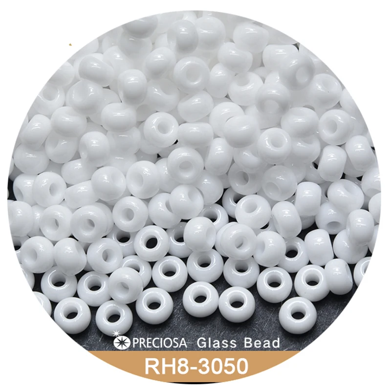 

Preciosa Rocailles Round Hole 8/0 Beads 3 Mm Natural Opaque 5g Glass Beads for Jewelry Making Charms for Bracelets