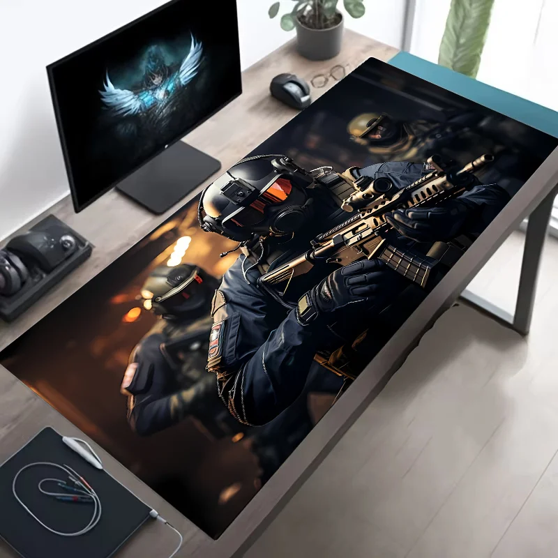 Cool E-sports Speed Large Tactical Soldier Mouse Pad Non-Slip XXL Desk Pad Gaming Accessories Home and FPS CSGO Gamer Mouse Mat