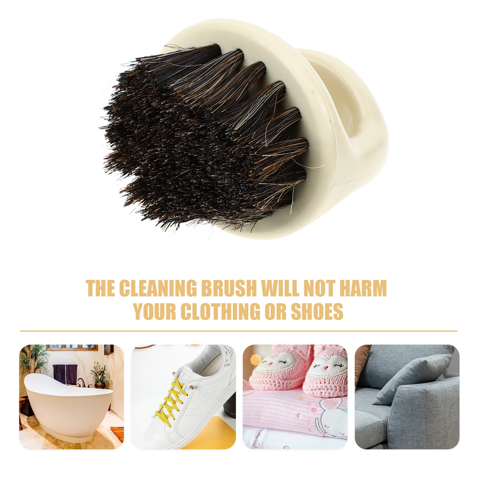 فرشاة تنظيف الأحذية شعيرات شعر الخيل فرشاة مسح الغسيل المتينة للملابس والسراويل والنعال المحمولة للاستخدام المنزلي #4
