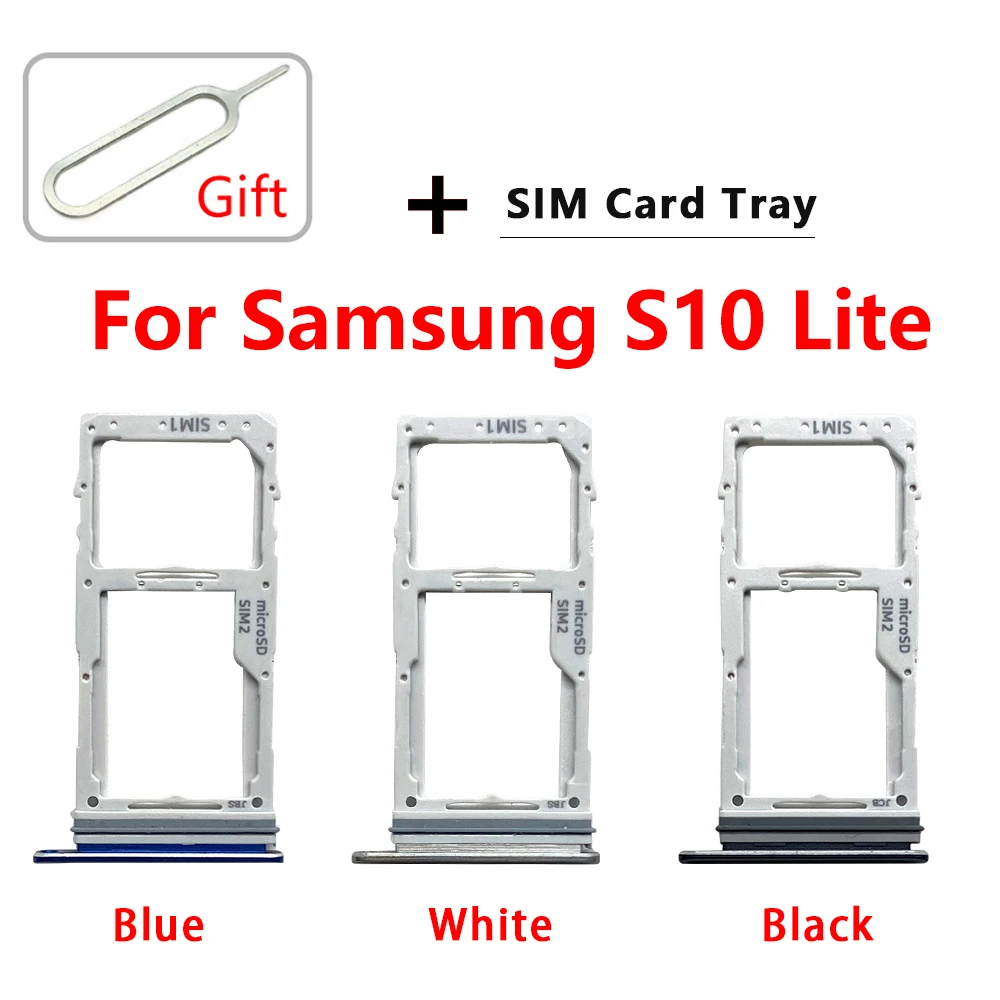 

10 Pcs SIM Card Tray Slot Holder Replacement Part For Samsung S10 Lite G770F G770F/D G770