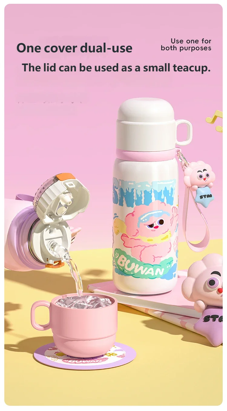 

Cooker King Insulated mug high-quality large-capacity water bottle for students special cup for children to use with a straw