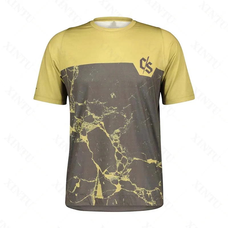 Camiseta holgada de manga corta para hombre, ropa deportiva DH para Motocross, BMX, mtb, Ciclismo de resistencia, 2022