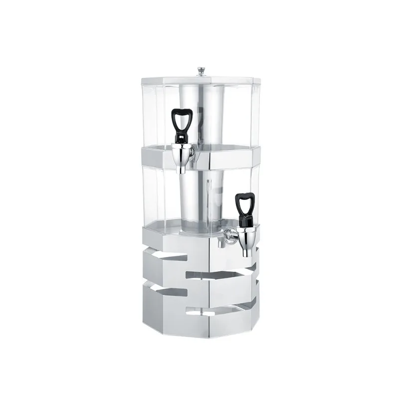 

Stainless steel juice octagonal stacked beverage machine hotel commercial juice bucket hot and cold