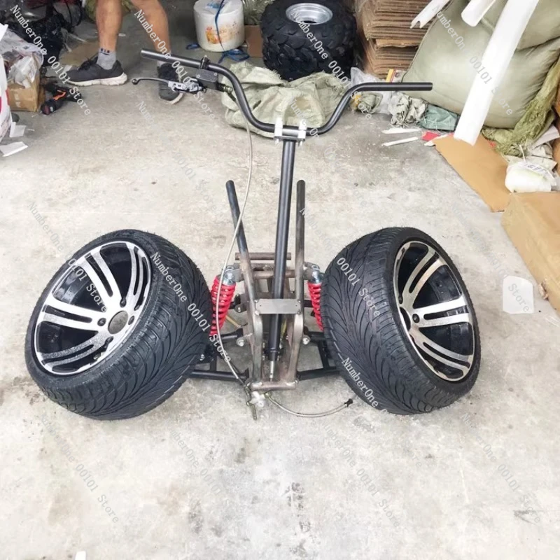 

Motorcycle Modified Three-wheel Accessories, Go-kart Beach Car Front Suspension Front Axle System with Tire Assembly