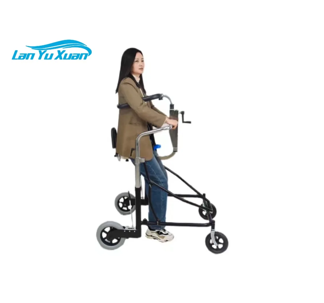 High-end anti-roll disability allows walker hemiplegia, lower extremity training walker, stainless steel standing frame