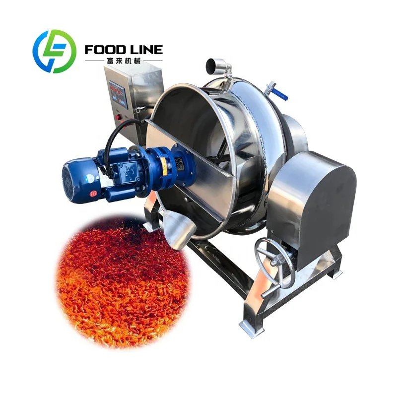 Customized Food Grade Electric Gas Heating Jacketed Kettle Heat Transfer Oil Cooking Pot Commercial Stirring Equipment