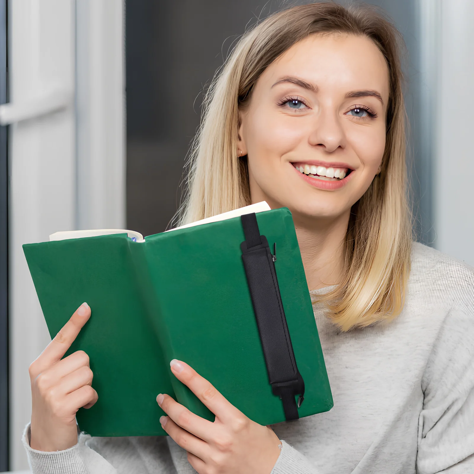 

2 pcs Pen Organizer For Notebook Pink Pencil Case Zipper Pouch Portable Stationery Holder Elastic Strap For Planners Journals