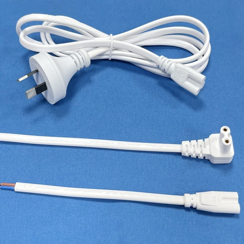 10pcs Australian Plug Three-plug-turn Integrated T5 Lamp Bracket Plug Line 3-core T8 Light Box Cable 3-hole Power Cord