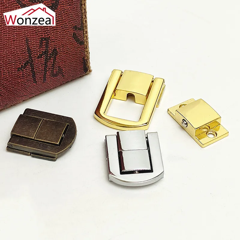 Vintage Padlock Accessories For Jewelry Latch Wooden Box Golden Silver Bronze Clasp Door Furniture Fittings Lock Buckle #2430