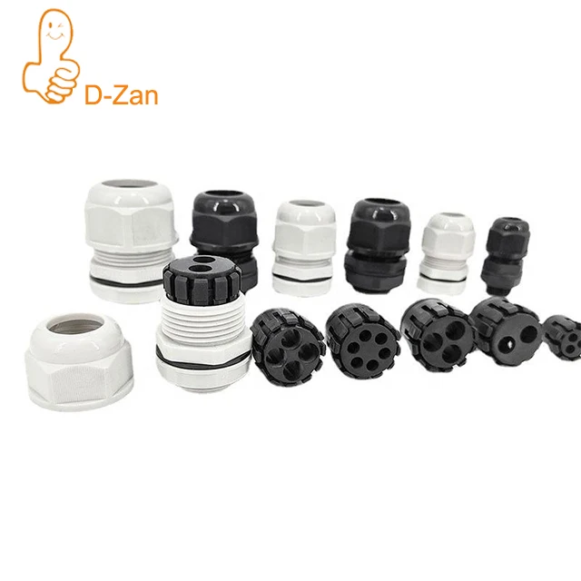 7 Holes White Nylon Multi-hole Insert Plastic Waterproof IP68 Cable Gland