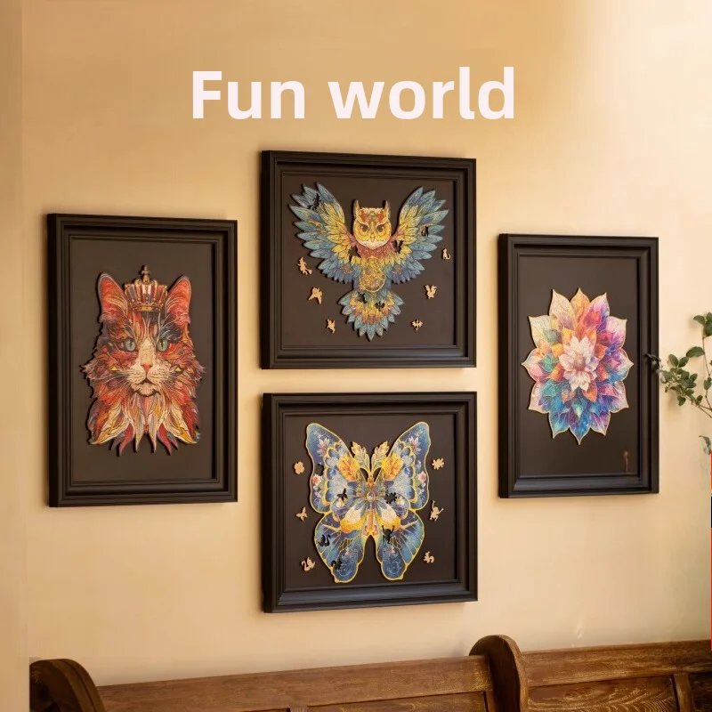 

Fun Puzzle World Creative Special-shaped Puzzle Handmade DIY Living Room Decoration Painting Art High-end Ornaments