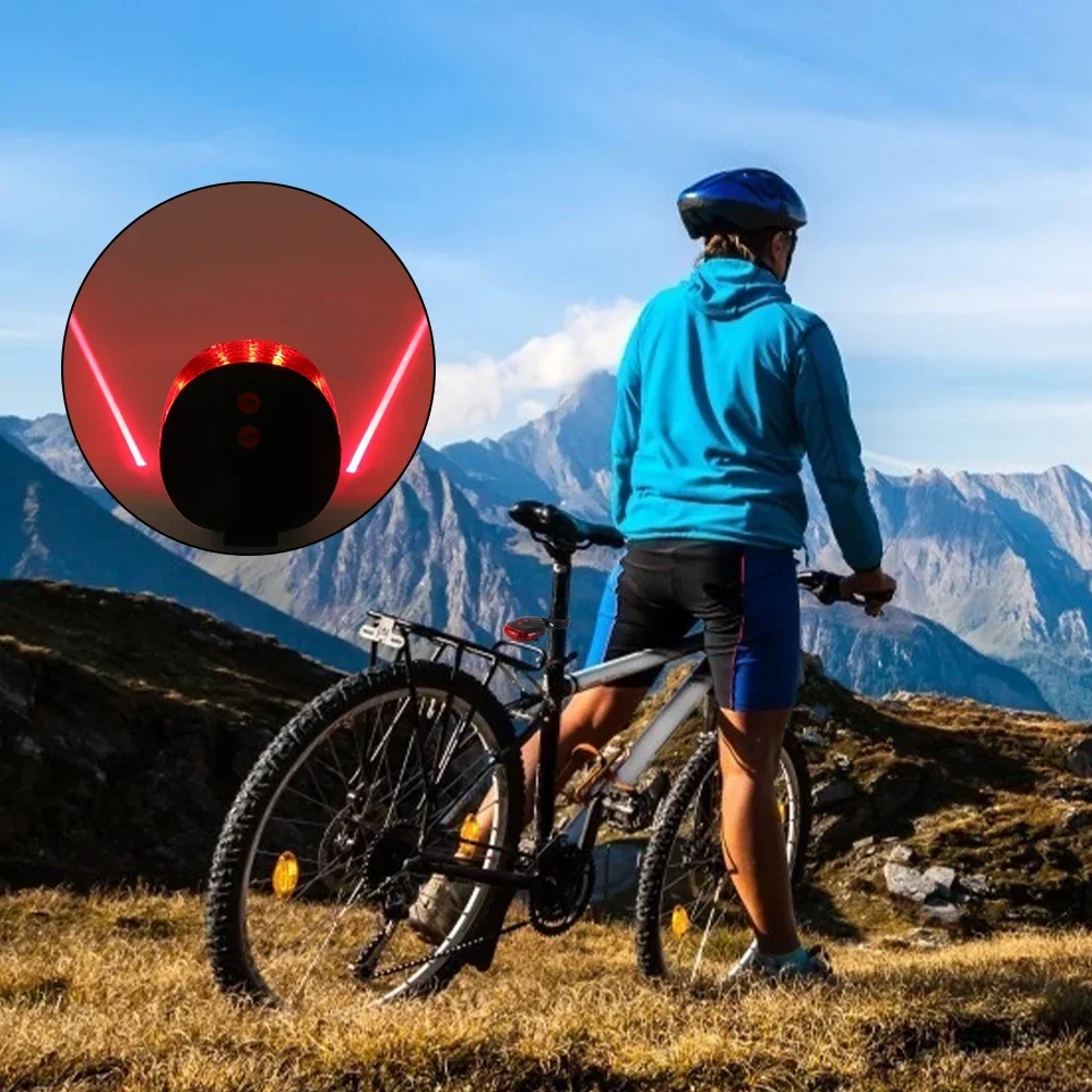 1/3pcs Waterproof Bicycle Cycling Lights Taillights LED Laser Safety Warning Bicycle Lights Bicycle Tail Bicycle Accessories
