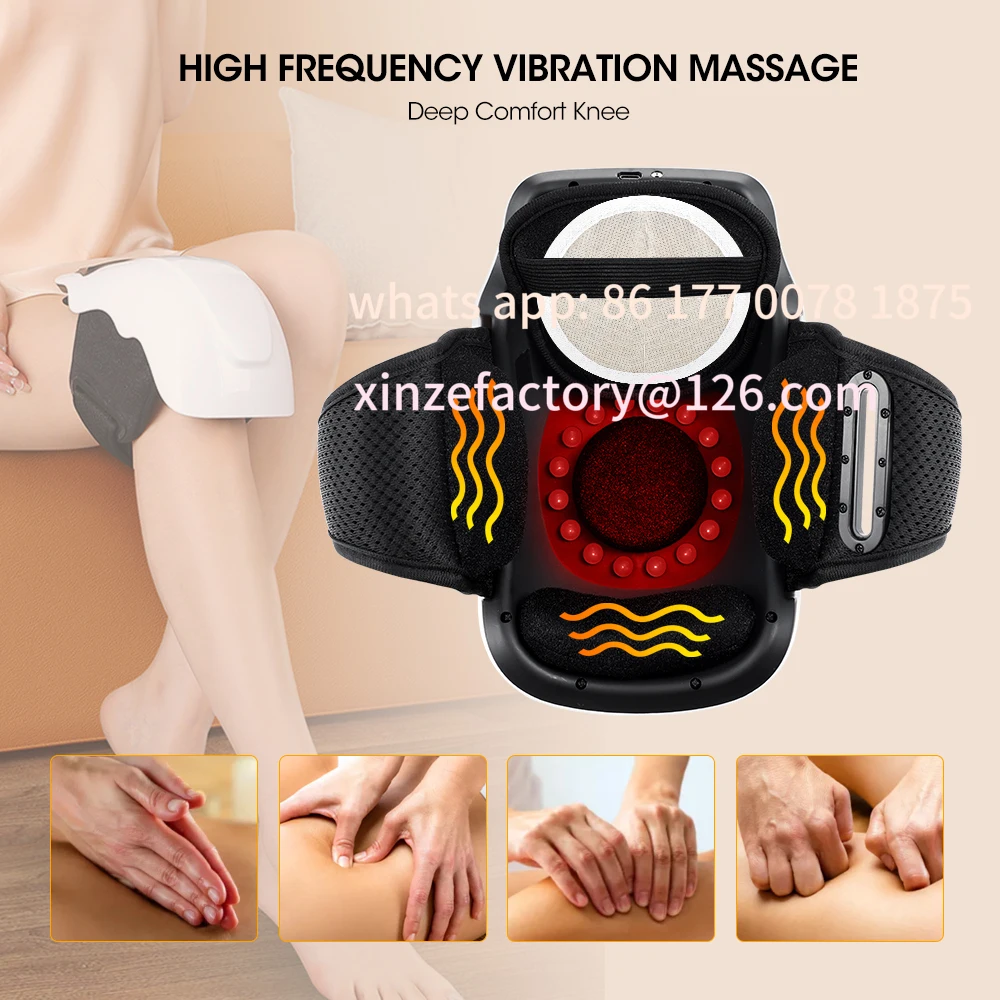 Customizable Wireless Heating Knee Massager Infrared Physiotherapy Vibration Massage