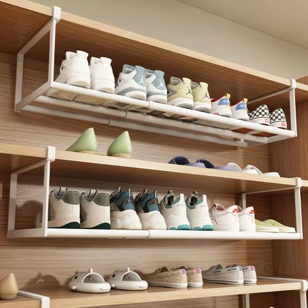 Zapatero ajustable atrevido para el hogar, organizador en capas que ahorra espacio para gabinetes  zapatos |   Zapatero bajo l e
