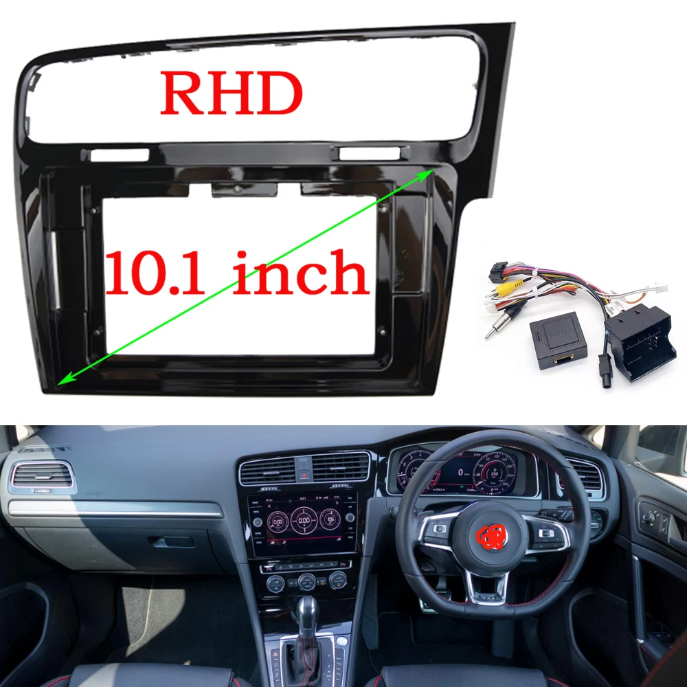 10.1 Inch Car Radio Fascias Frame For VW Volkswagen Golf 7 2014-2017 Stereo Panel Dashboard Installation Trim GPS DVD Accessory