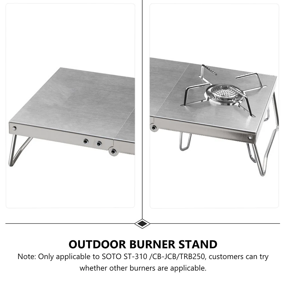 

1Pcs Outdoor Burner Stand Foldable Stainless Steel Stove Rack Portable Camping Pot Shelf for Barbecue Travel Burner Stand