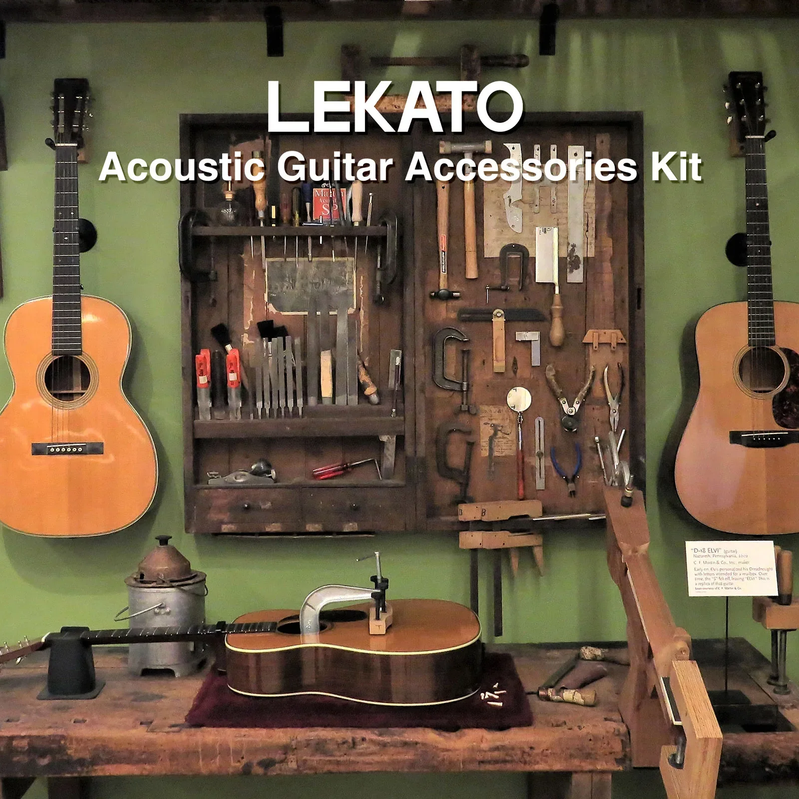 

Lekato 72-Pc Guitar Maintenance Kit W/ String Winder - All-In-One Setup & Repair Tools for Acoustic/bass/ukulele