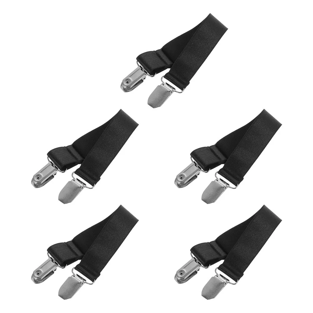 

5Pcs Adjustable Elastic Boot Straps Pants Leg Clips Motorcycle Riding Non Slip Multi Functional Biker Gear Dress Cinch Clip
