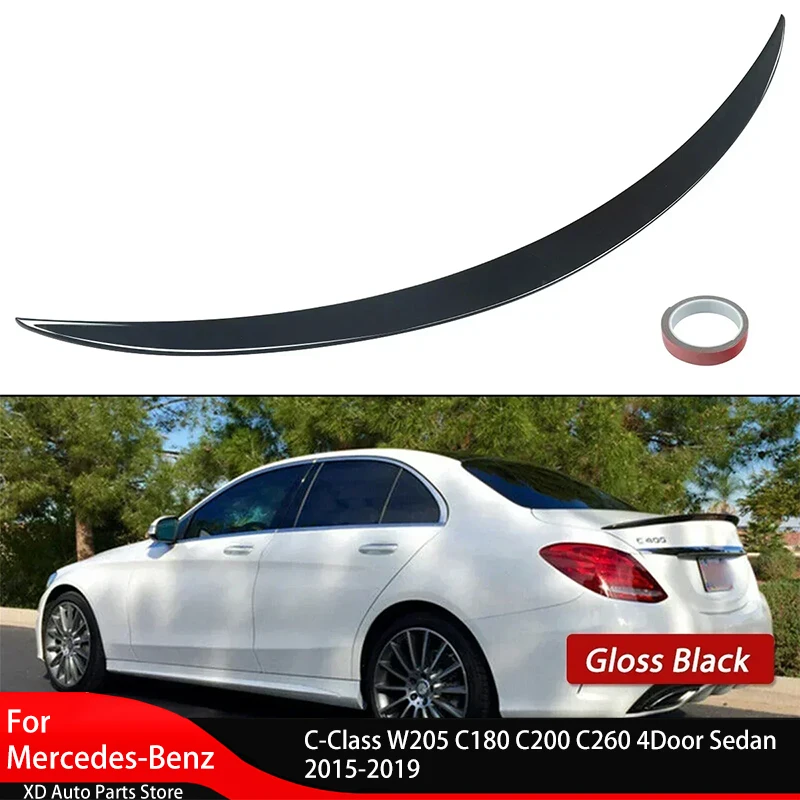 

For Mercedes-Benz C-Class W205 C180 C200 C260 4Door Sedan 2015-2019 Rear Spoiler Rear Spoiler Trunk Wing Tail Lip Rear Wing