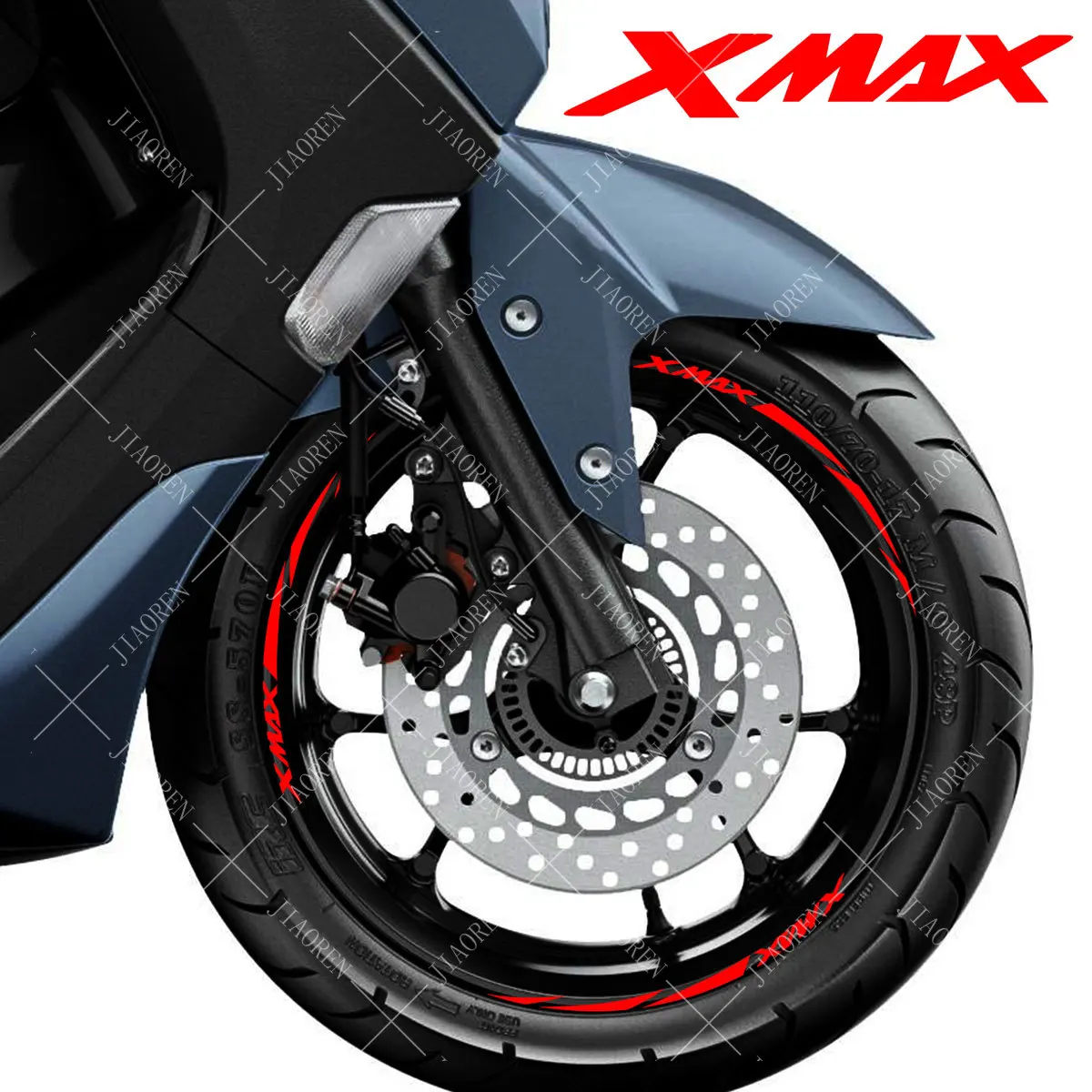 For YAMAHA XMAX Wheel Stickers Logo Motorcycle Rim Decal Yamaha Xmax 300 125 250 400 Xmax300 Xmax400 Xmax250 2019 2020 2021