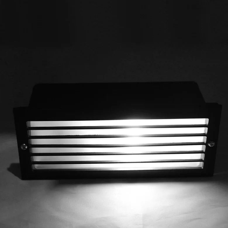 3W/5W/7W LED Outdoor Waterproof Wall Lamp Recessed Downlight E27 Bulb Steps Stair Light Fixture Junction Box Die-cast Aluminum