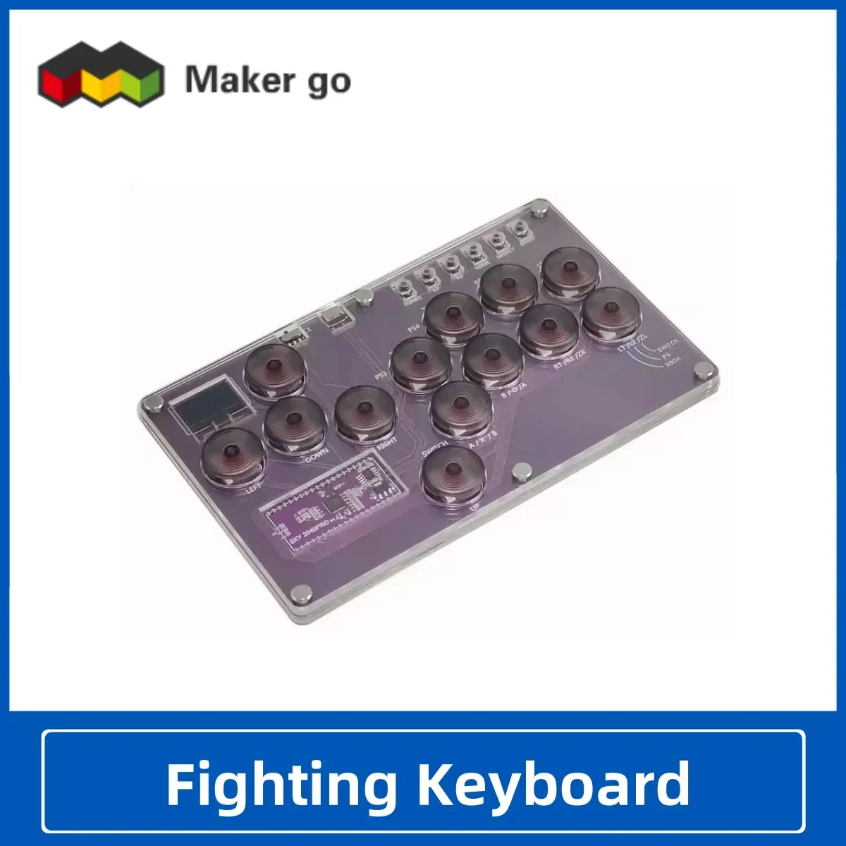 AeroPartsRP2040 Raspberry Pi Street Fighter 6 Tekken Game Covered Punk PS4 Joystick Axis SKY2040 Fighting Keyboard