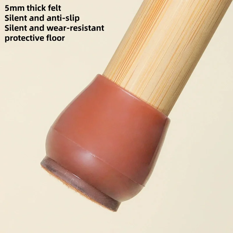 16pcs Silicone Chair Leg Floor Protectors Felt Furniture Pads Hardwood Floors Scratch-Free Noise-Reducing Protectors Caps image 3