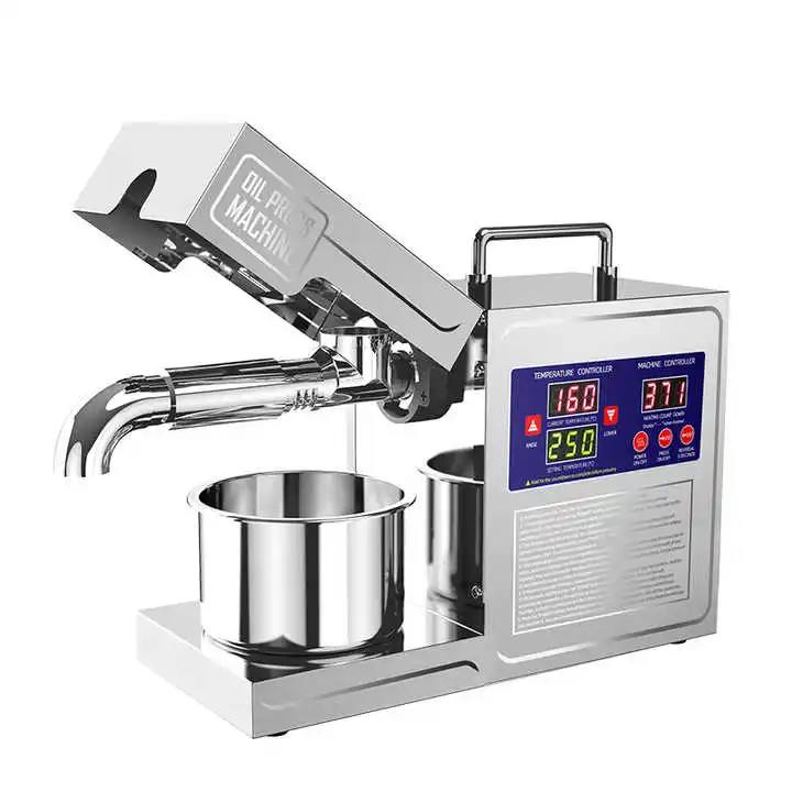 B03S 820W Automatic Stainless Steel Oil Press Intelligent Temperature Control Cold And Hot Oil Extraction Sesame Coconut