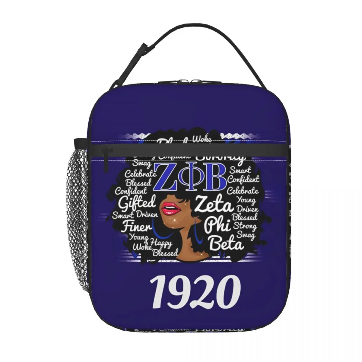 Zeta Phi Beta Sorority Resuable Lunch Boxes Women Greek Letter 1920 Cooler Thermal Food Insulated Lunch Bag School Children