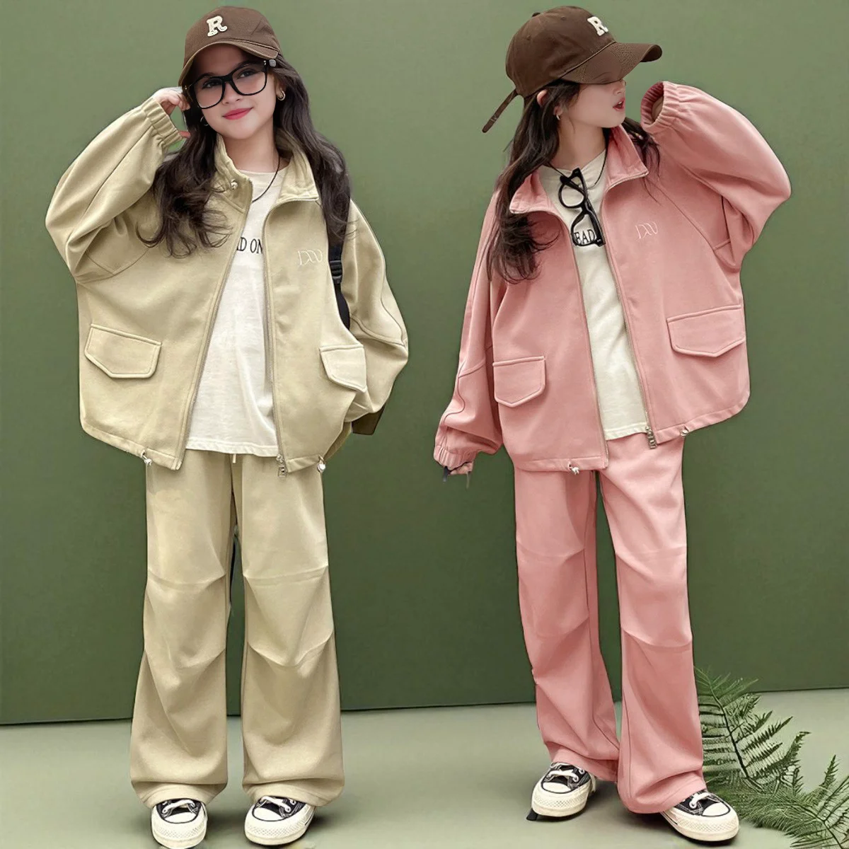 

Повседневный комплект спортивной одежды для девочек. Комплект одежды для девочек. Костюм для девочек. Детские костюмы. Комплект одежды для девочек. Детская куртка и штаны. Спортивный костюм. От 6 до 12 лет.