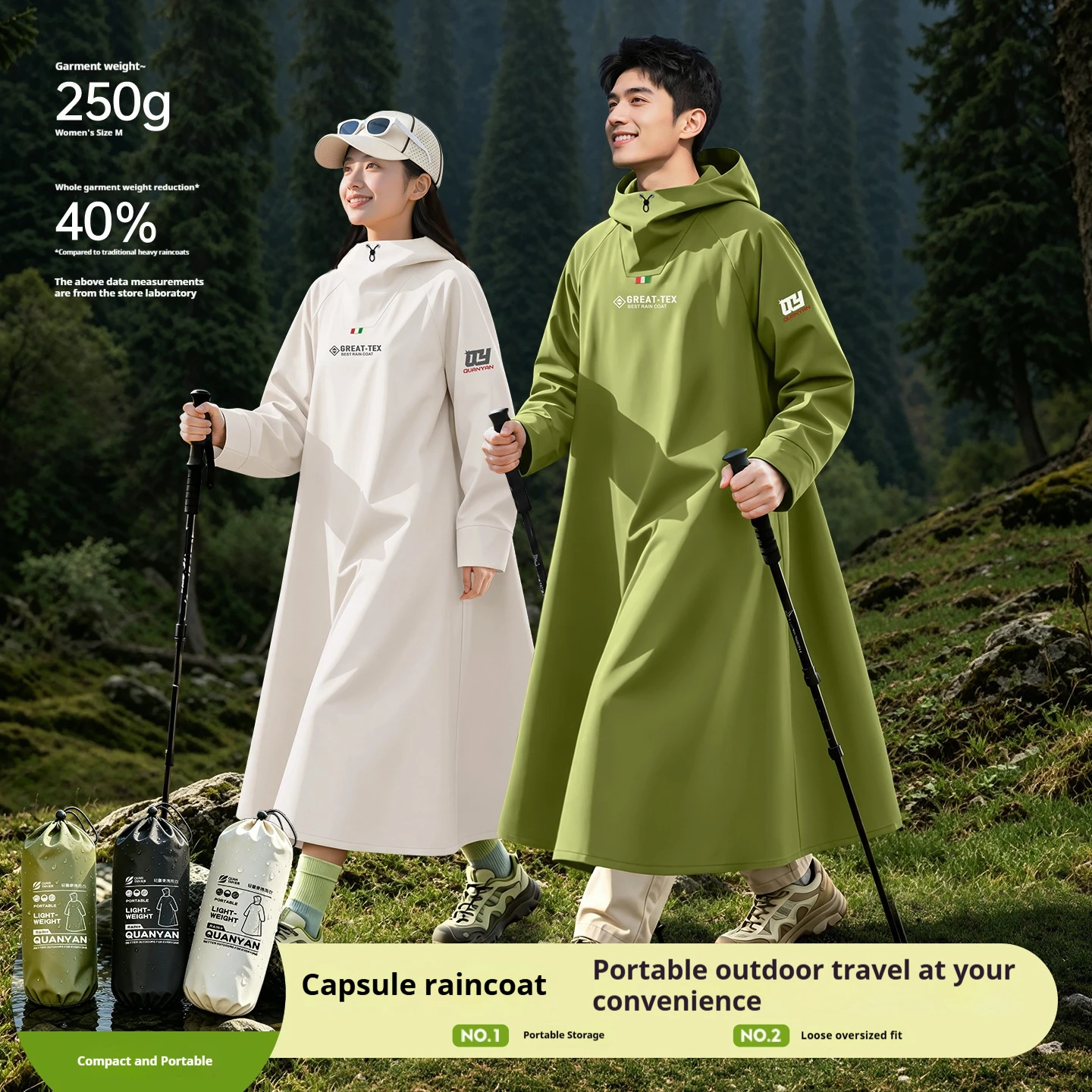 Unisex Full Body One-Man Poncho Raincoat Electric Vehicle Proof Rainstorm Resistant Men's And Women's Electric Car Poncho