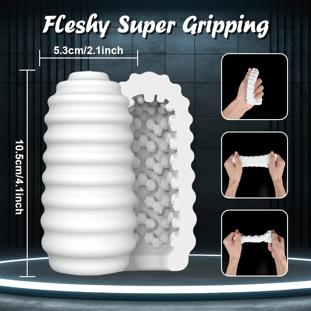 Manual Extrusion Male Masturbators Portable Pocket Pussy Vagina Penis TPE Masturbation Sleeve Sex Toys for Men Blowjob Machine