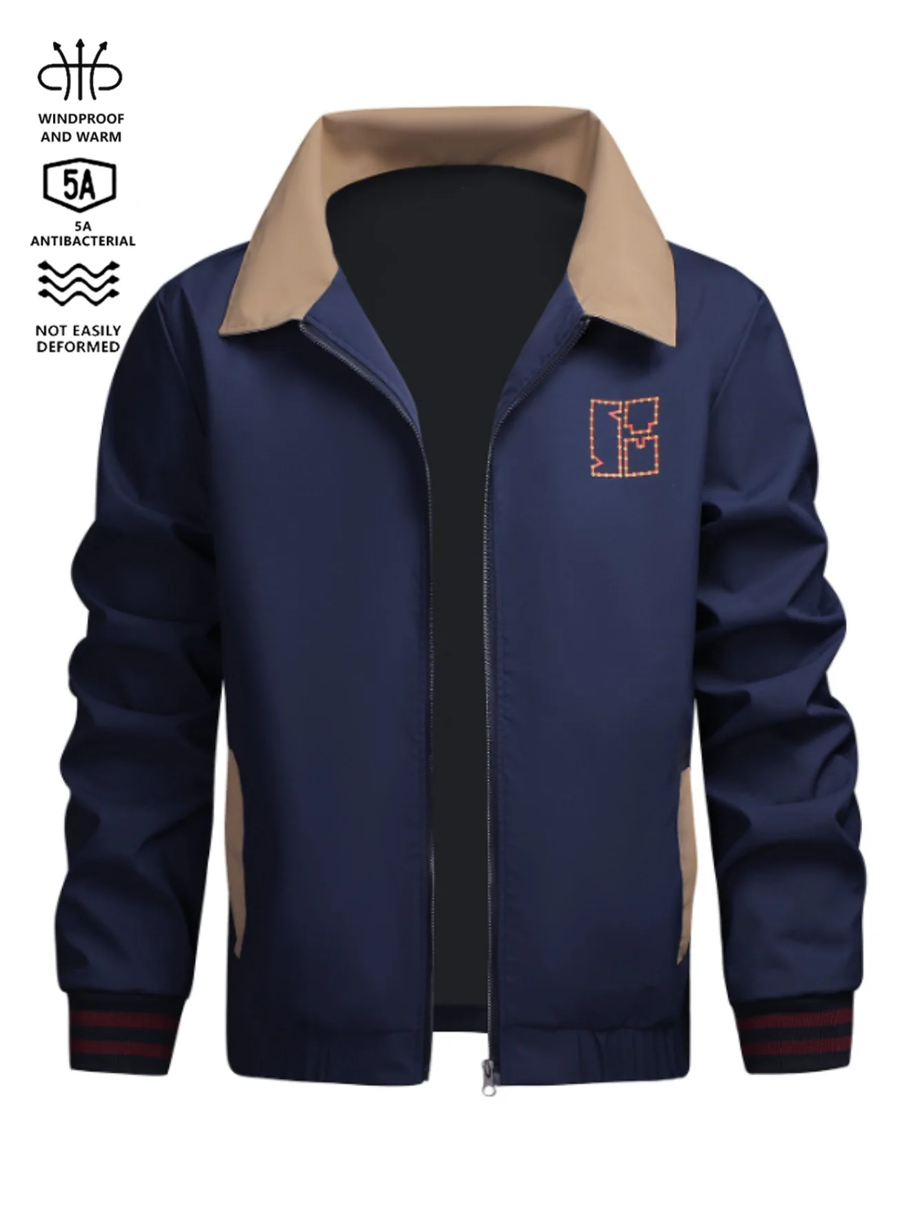 

Весенние и осенние мужские куртки с лацканами, модным и повседневным дизайном, подходят для повседневных поездок и молодежи.