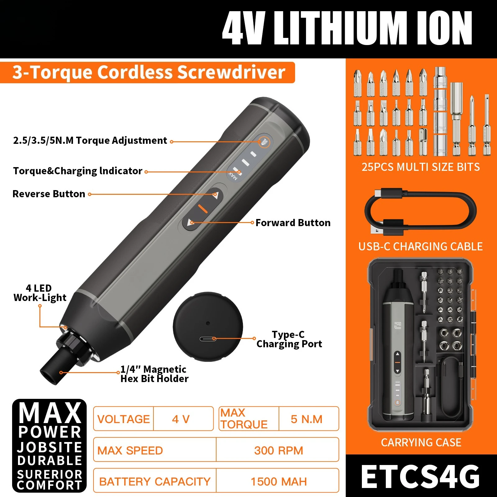 Electric Screwdriver Fully Automatic Portable Rechargeable Household Small Screwdriver Multi-functional Screw Batch Sleeve
