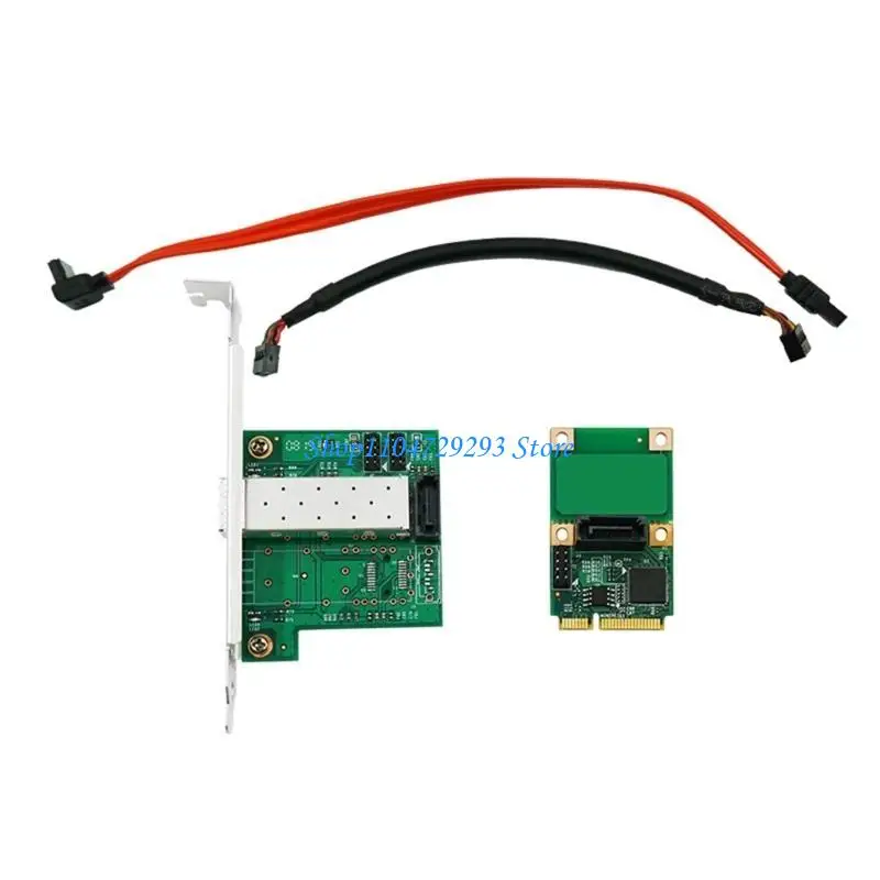 Y2GD Mini PCIExpress Networking Adapter Mini PCIe Card Single Optical Port 10/100/1000Mbps for PC Gaming Office Accessories