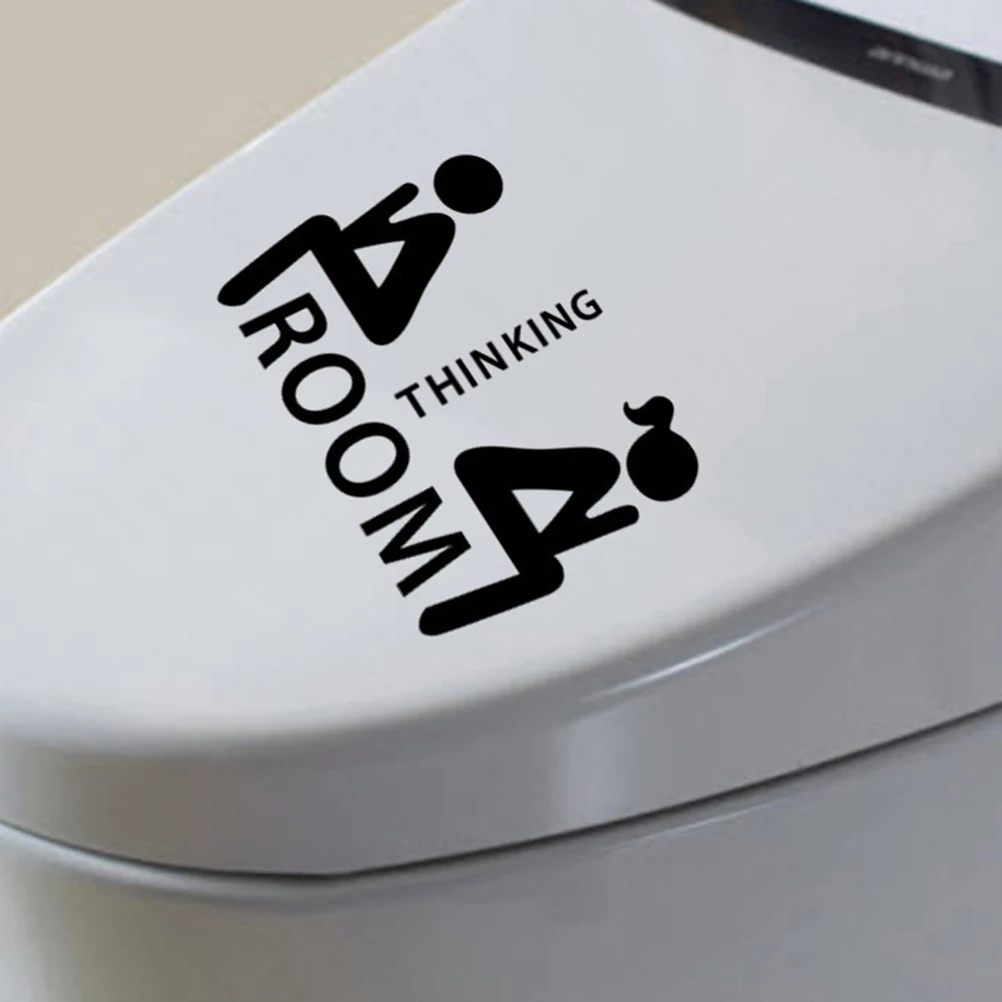 

5Pcs Toilet Waterproof Stickers Creative Bathroom Decoration Wall Decals for Home Public Restroom Signage Toilet Stickers