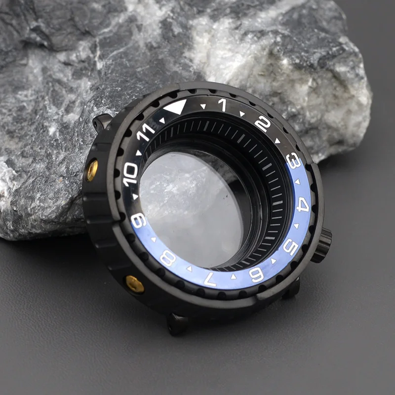 Mod Tuna Canned Watch Case Fits NH35 NH36 4R Movt 20ATM Waterproof Accessories Transparent Back Cover Replace Cases